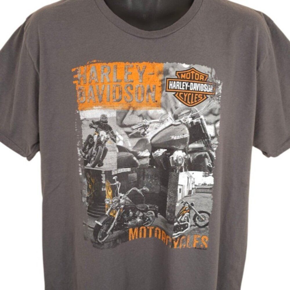 Harley Davidson T Shirt Mens Size Large Gray Santa Fe New Mexico Motorcycles